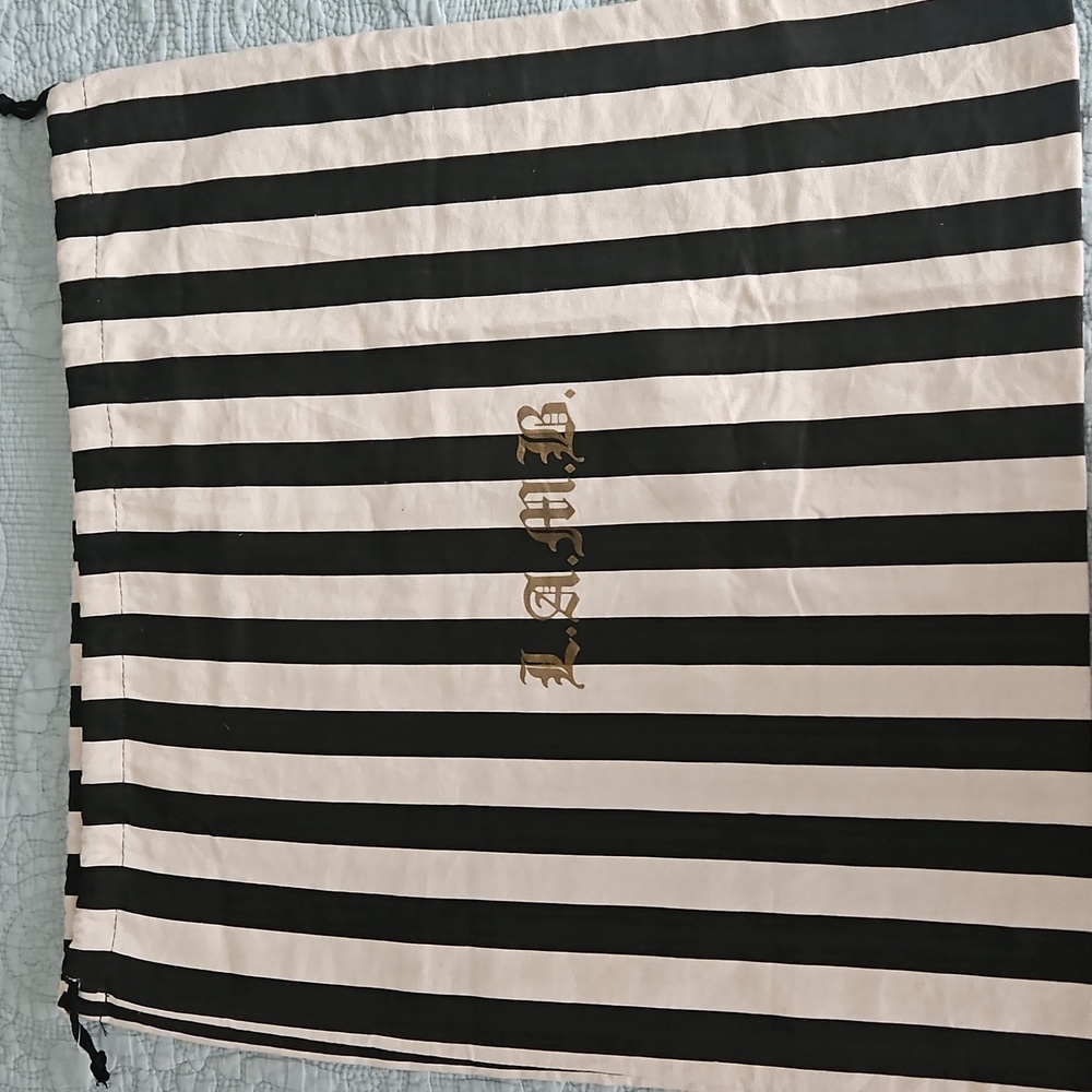 L.A.M.B. Black Drawstring Purse Handbag DustBag 21.5" X 21.5"tall Fits Most Bags